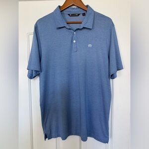 TravisMathew Men’s XL Blue Performance Golf Polo Shirt - Excellent Condition